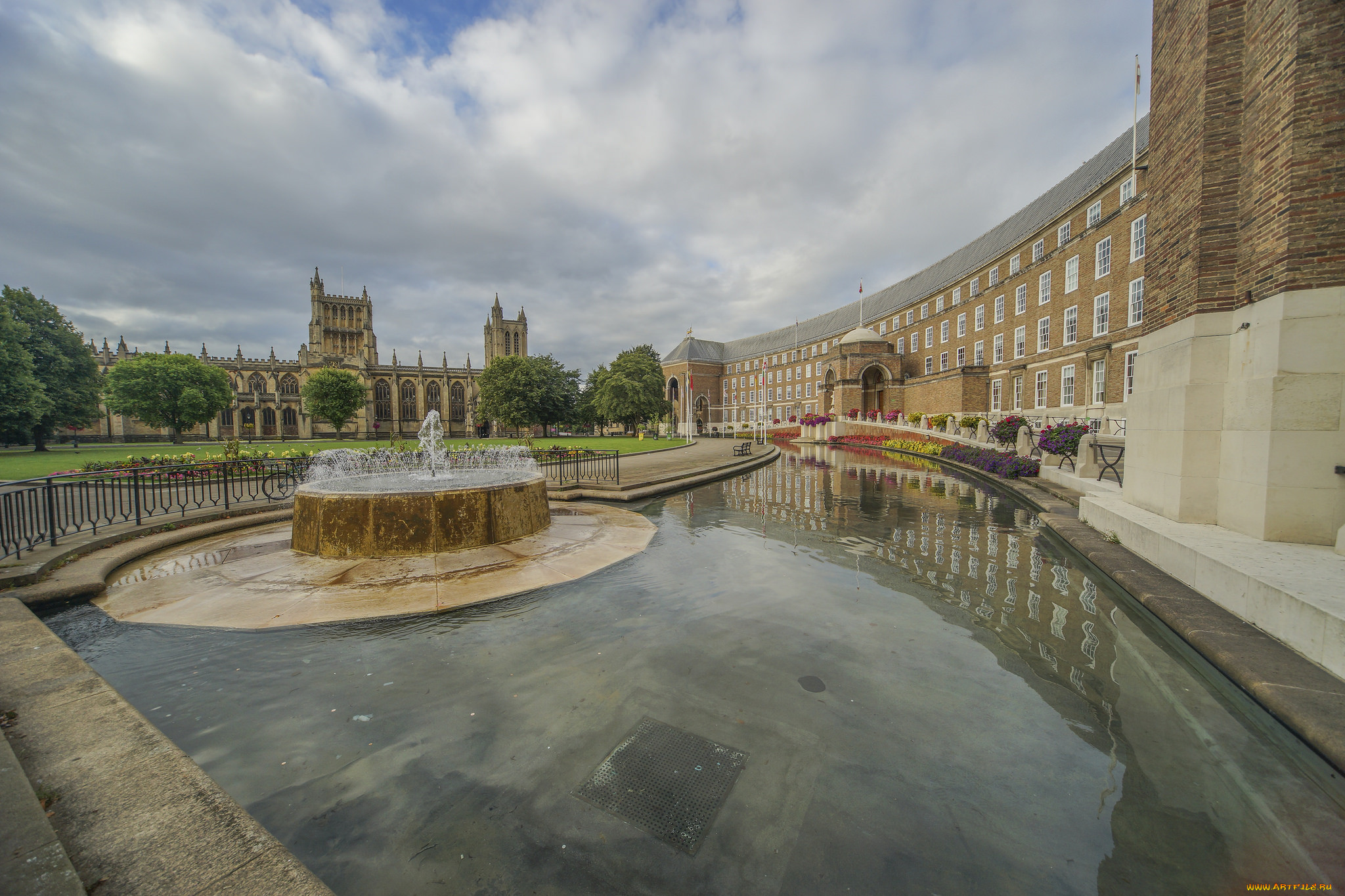bristol cathedral and city hall, , -  ,  ,  , 